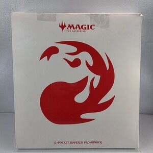 Magic The Gathering 12 Pocket Zippered Pro Binder Ultra Pro White Red